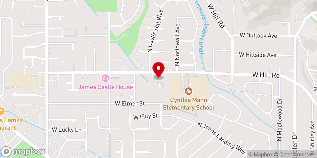 Map showing location of Castle Hills Nazarene Church