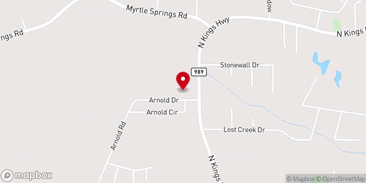 Map showing location of Hardy Memorial Methodist Church