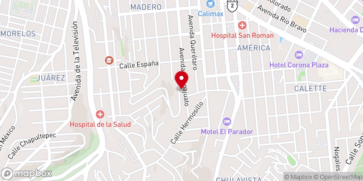 Map showing location of Parroquia de Nuestra Señora del Carmen