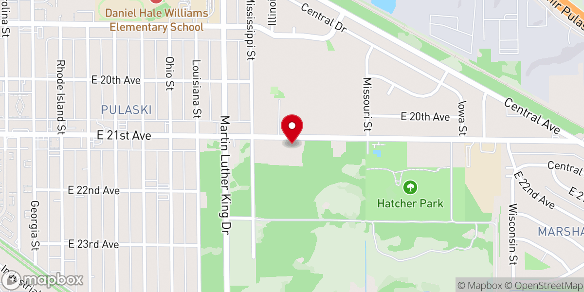 Map showing location of Peter Rock Baptist Church