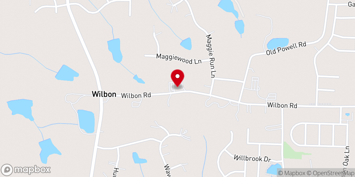 Map showing location of Bazzel Creek Missionary Baptist Church