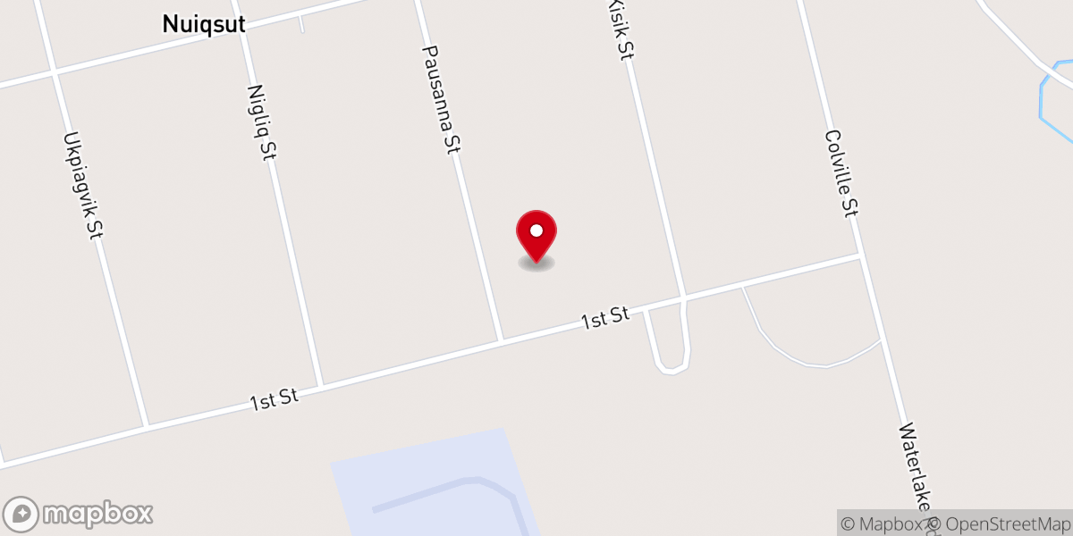 Map showing location of Assembly of God Church