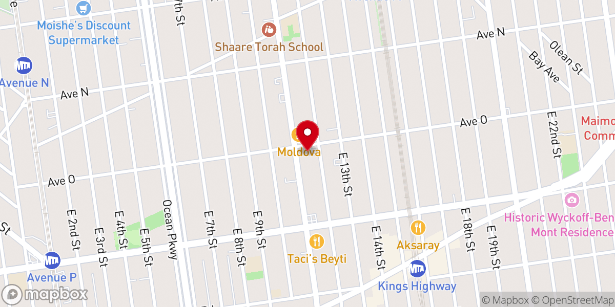 Map showing location of Bais Medrash Zichron Yisroel Dovid
