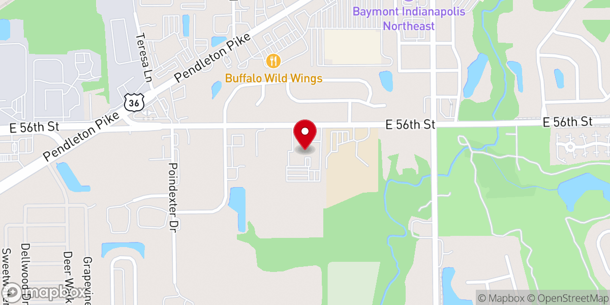 Map showing location of Cornerstone Baptist Church