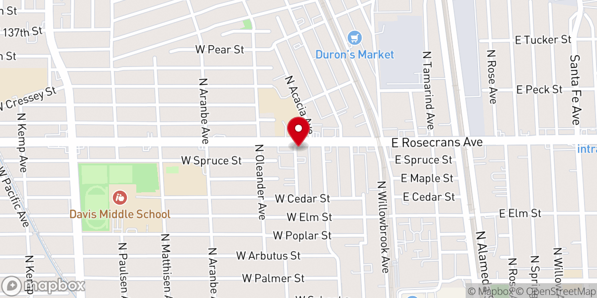 Map showing location of Curry Temple Christian Methodist Episcopal Church