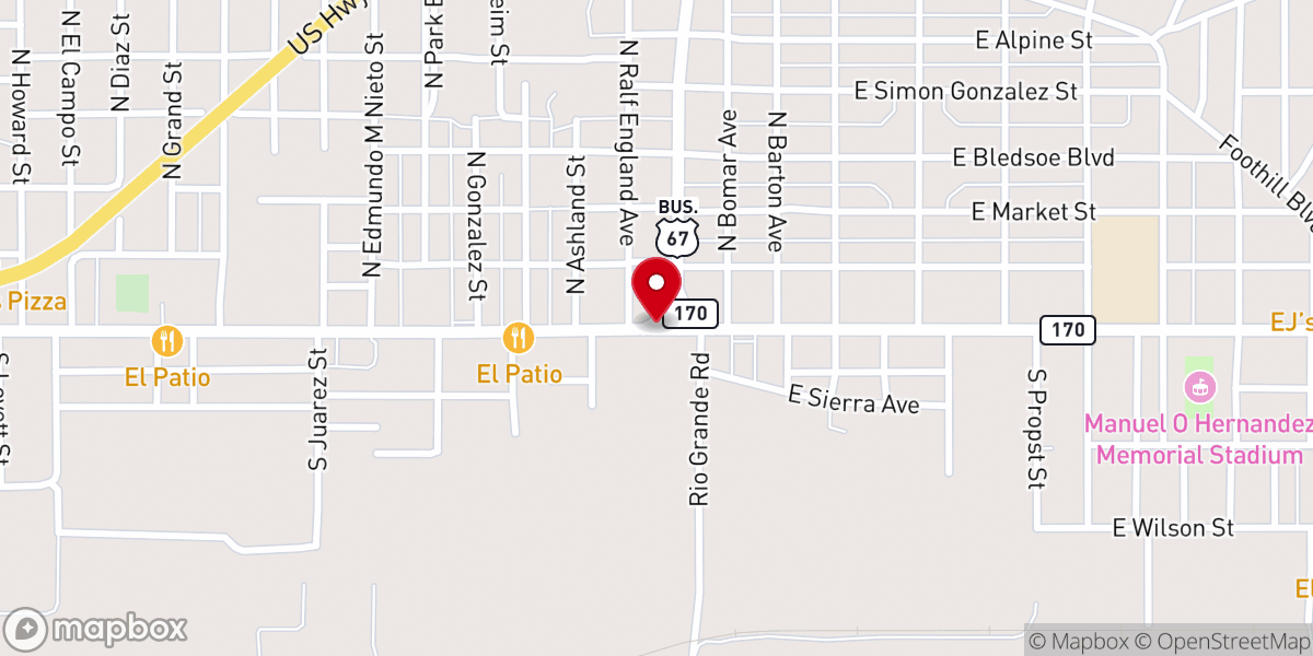 Map showing location of Hermita Vírgen de Guadalupe