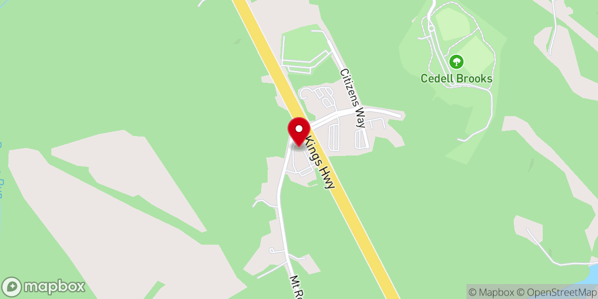 Map showing location of Tabernacle Baptist Church