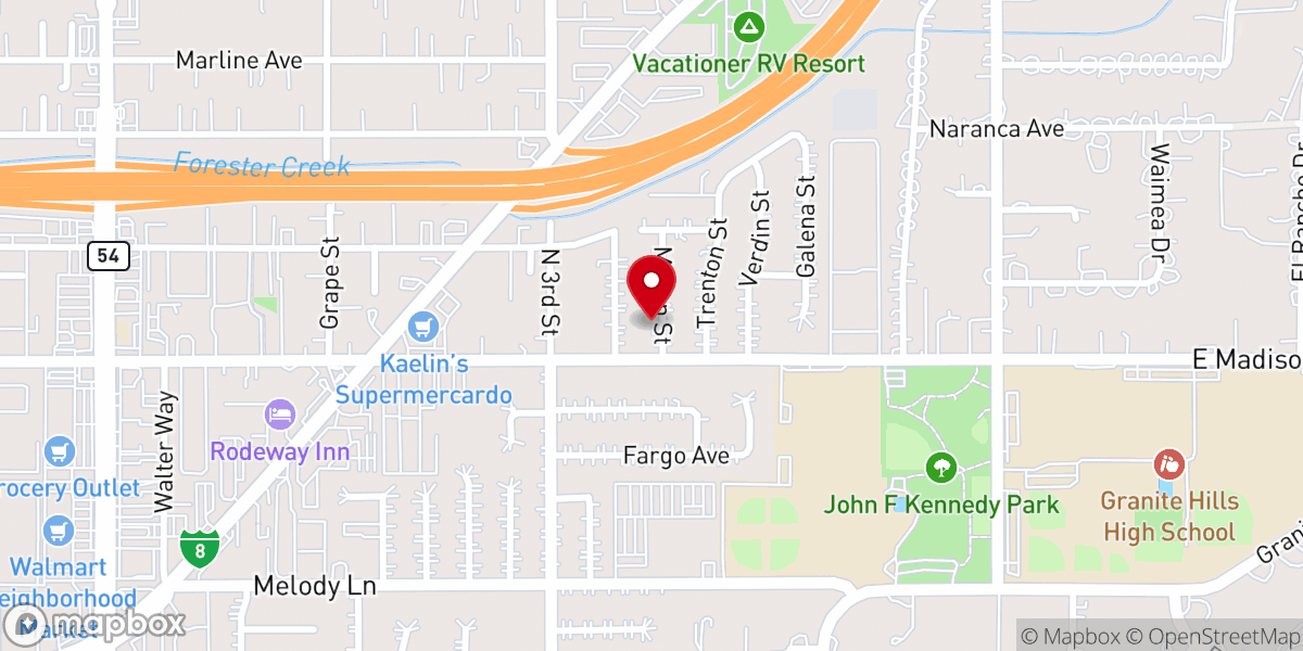 Map showing location of New Hope Endeavors Inc