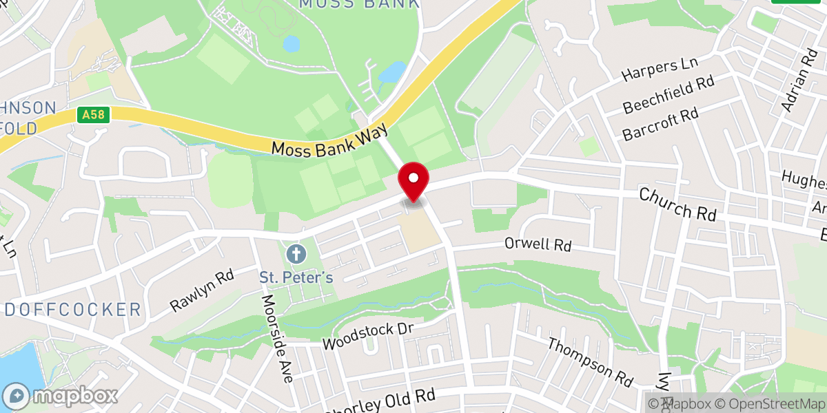 Map showing location of St Peters Parish Office