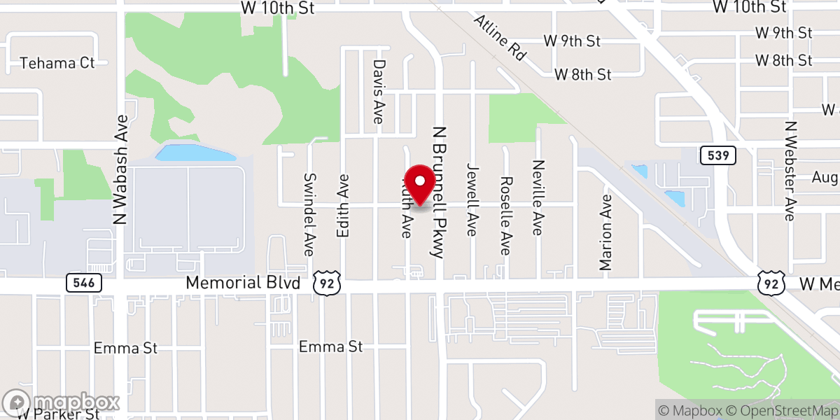 Map showing location of City of Refuge Church