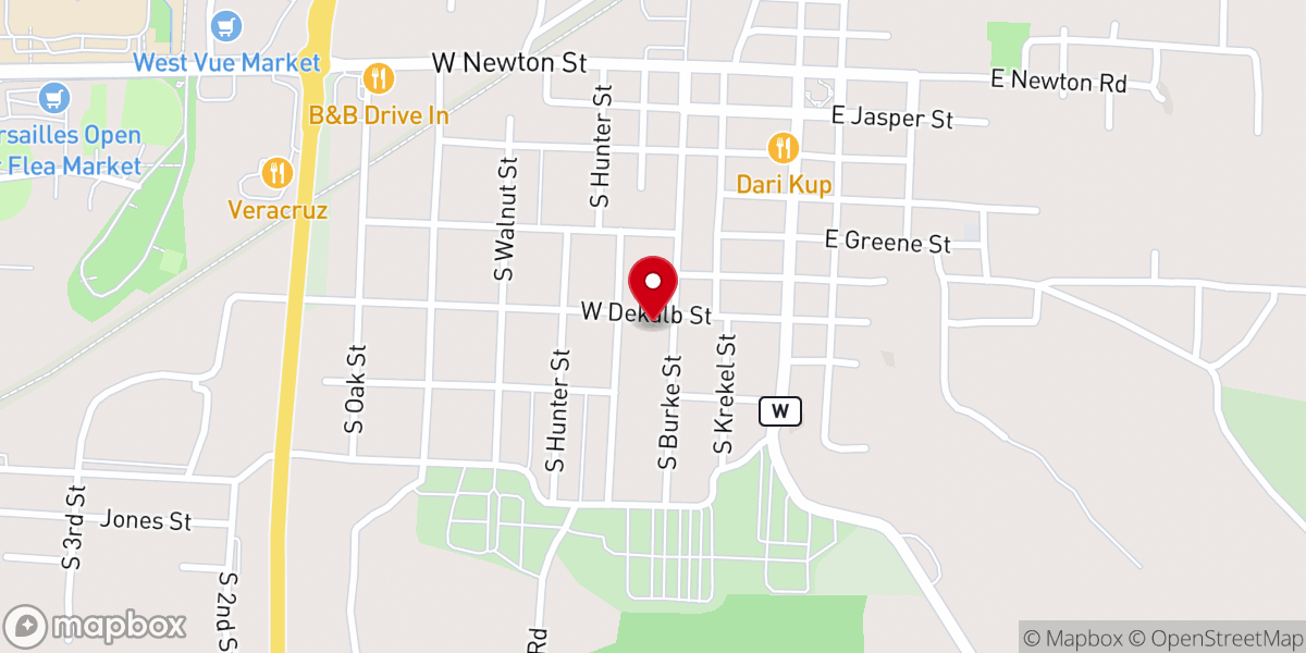 Map showing location of Grace Lutheran Church