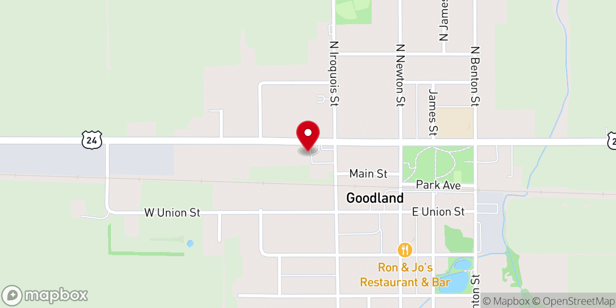 Map showing location of Trinity Lutheran Church