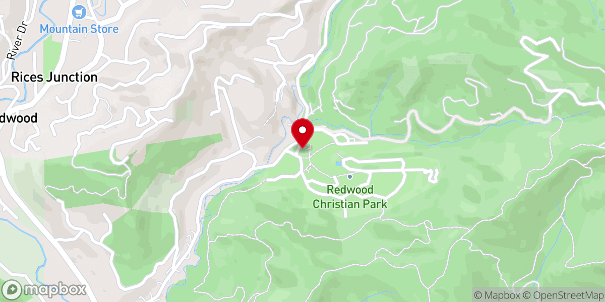Map showing location of Redwood Christian Park