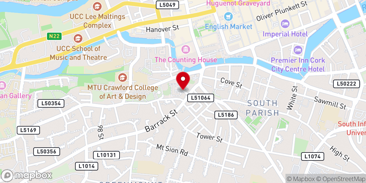 Map showing location of Elizabeth Fort