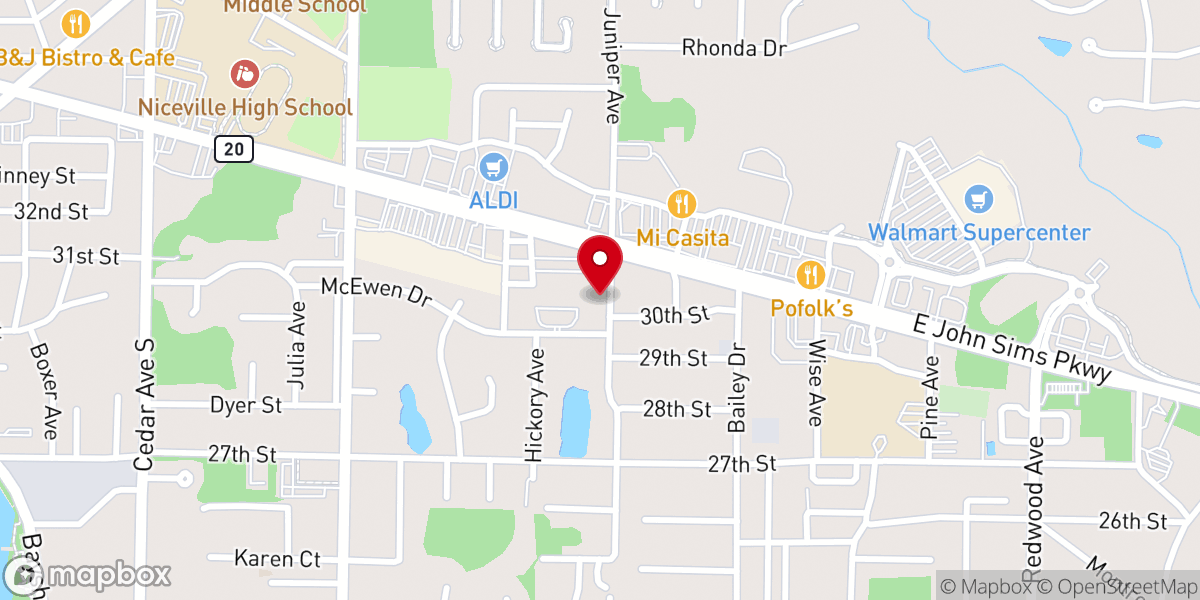 Map showing location of Sharing & Caring