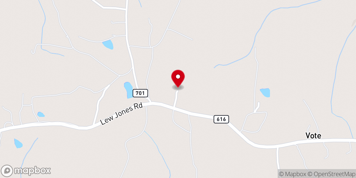 Map showing location of White Rock AME Zion Church