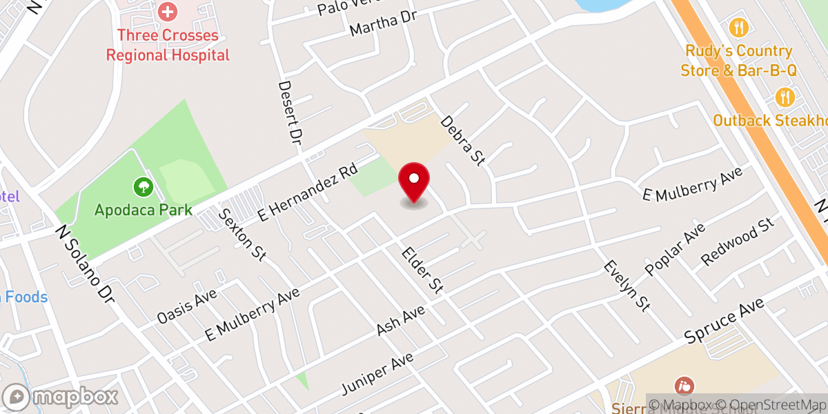 Map showing location of Emmanuel Spanish Baptist Church