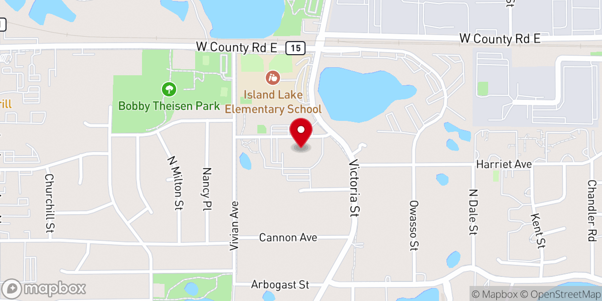 Map showing location of St. Odilia Catholic Church