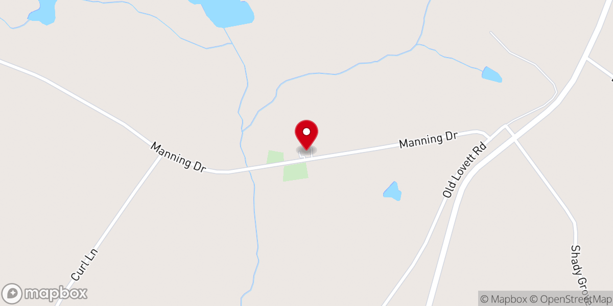Map showing location of Mount Green Baptist Church