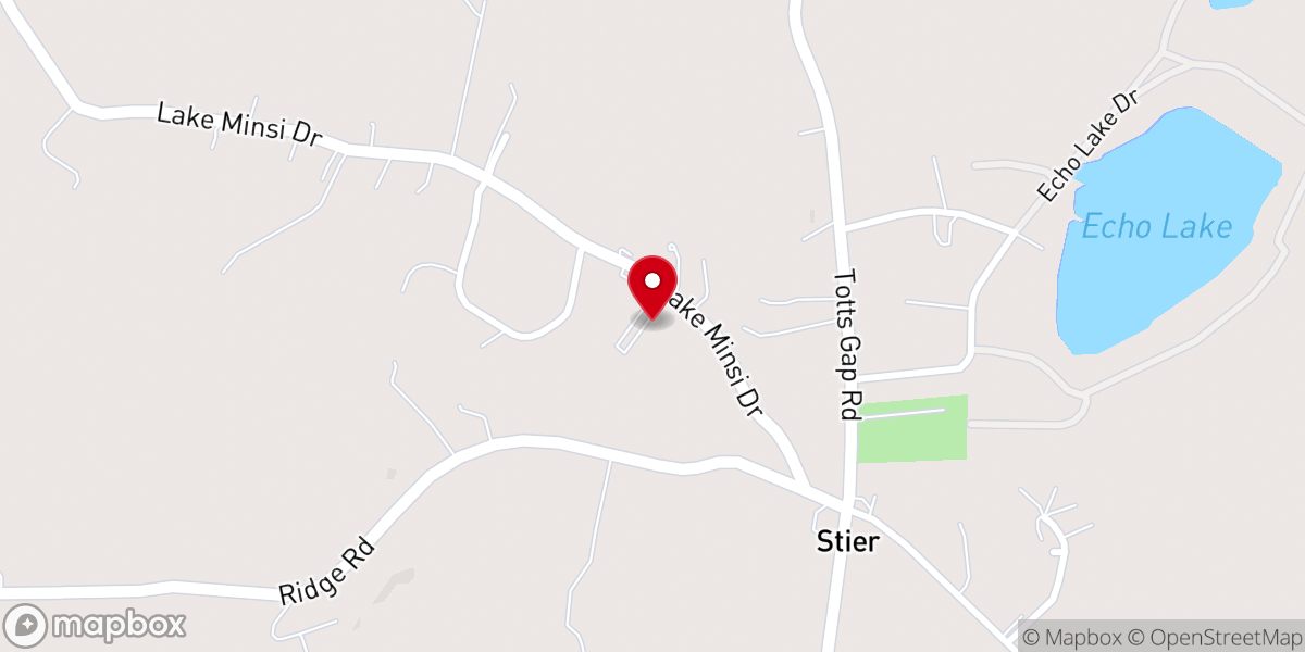 Map showing location of Prince of Peace Lutheran Church