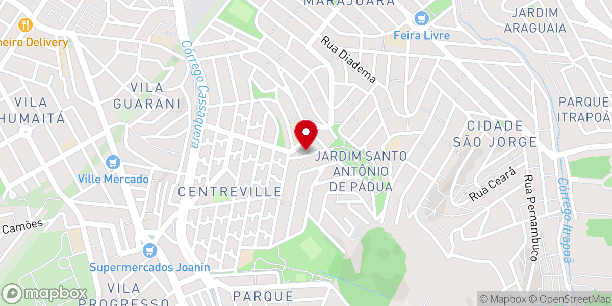 Map showing location of Igreja Batista Renovada Sonho de Deus