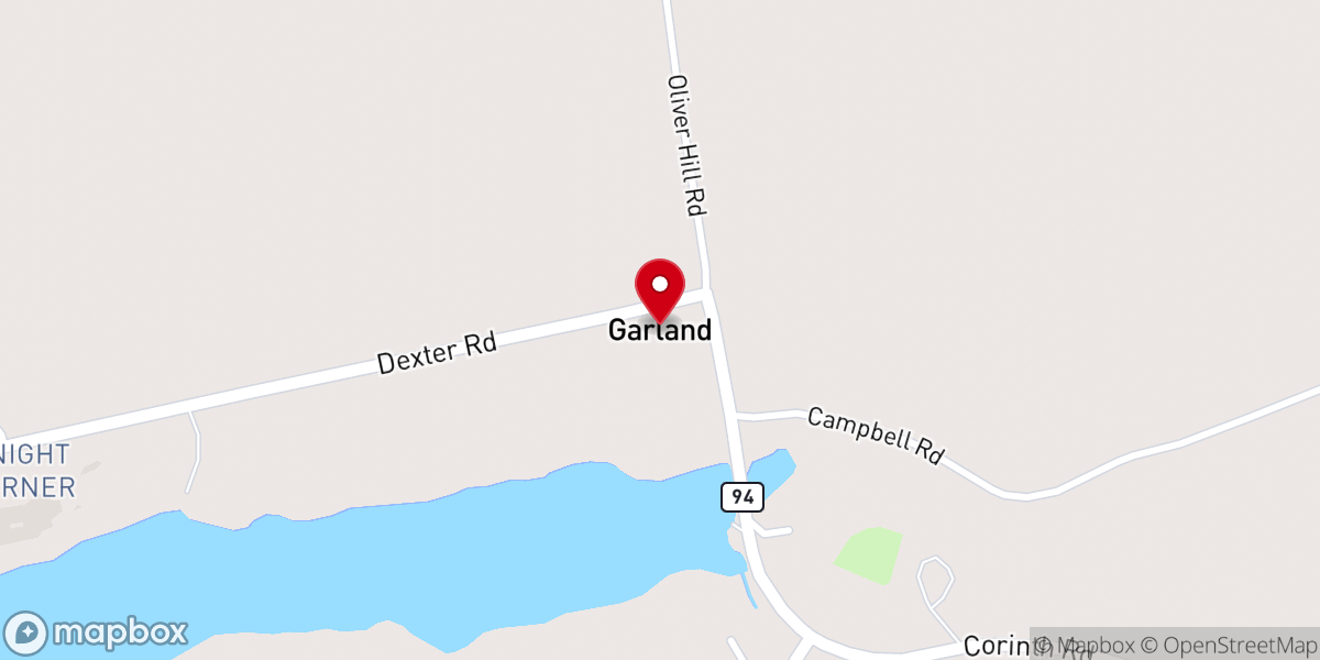 Map showing location of Garland