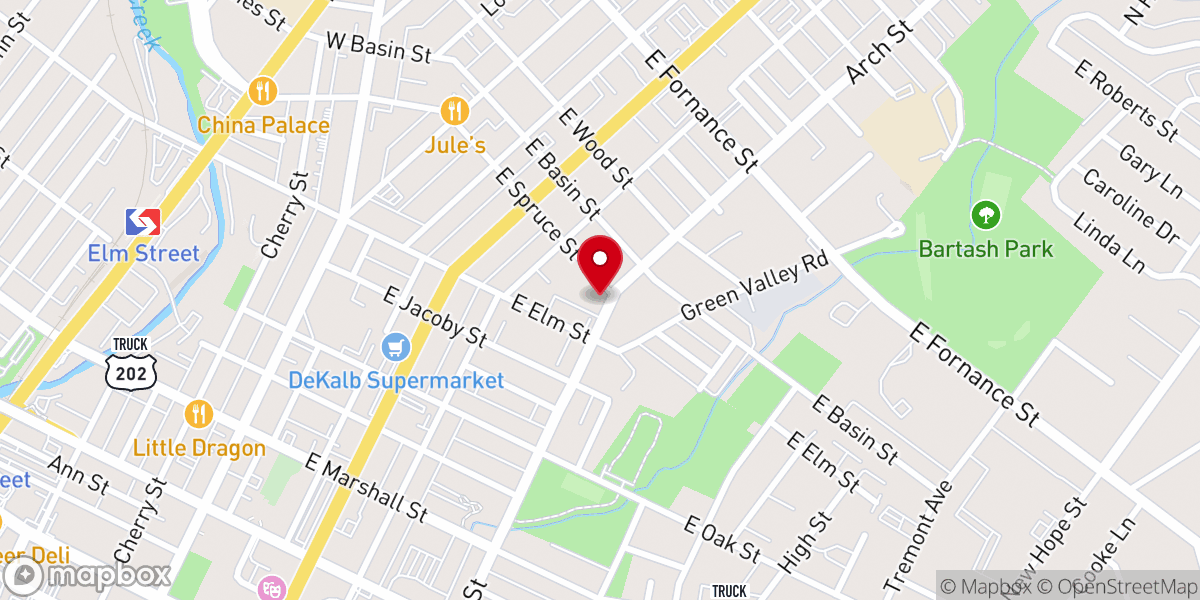 Map showing location of Ebenezer Methodist Church