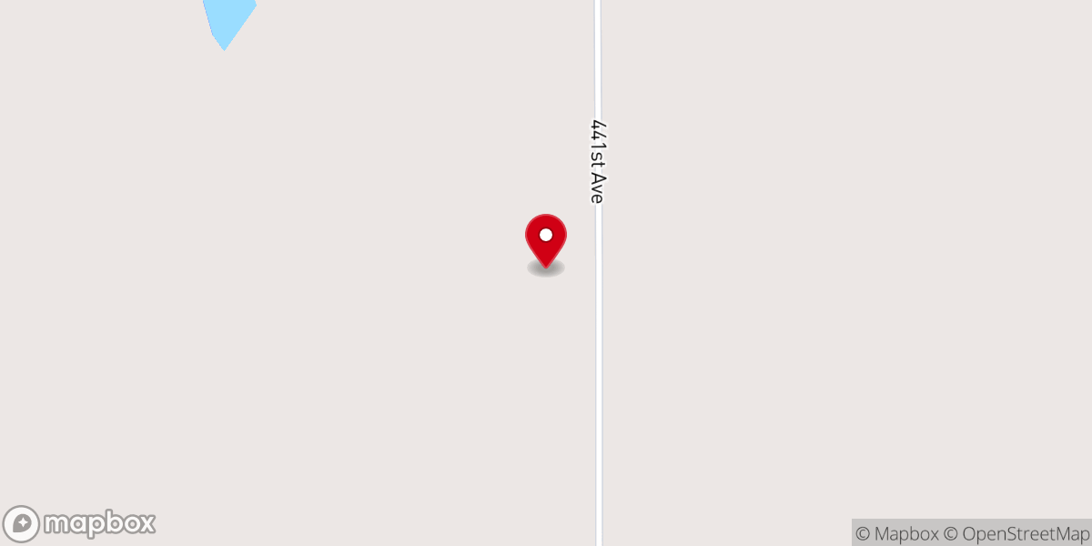 Map showing location of Goodhue Lutheran Church