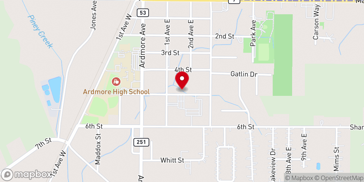 Map showing location of New Day Bible Church