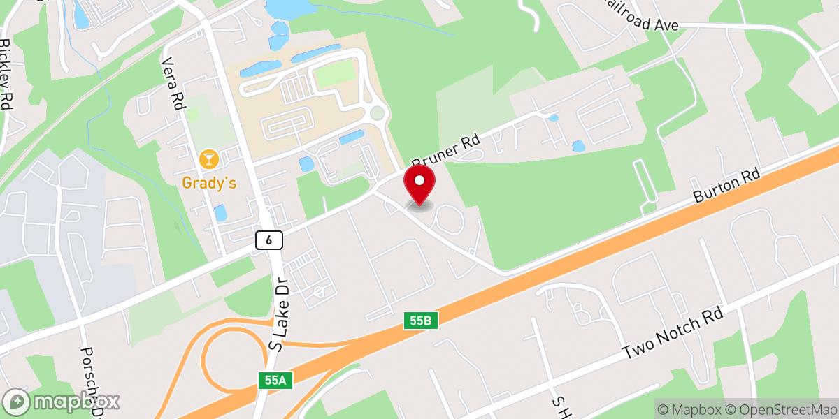 Map showing location of Victory Fellowship Church
