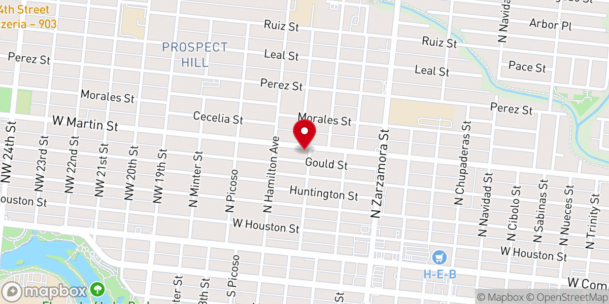 Map showing location of Iglesia Bautista Eljordan Church