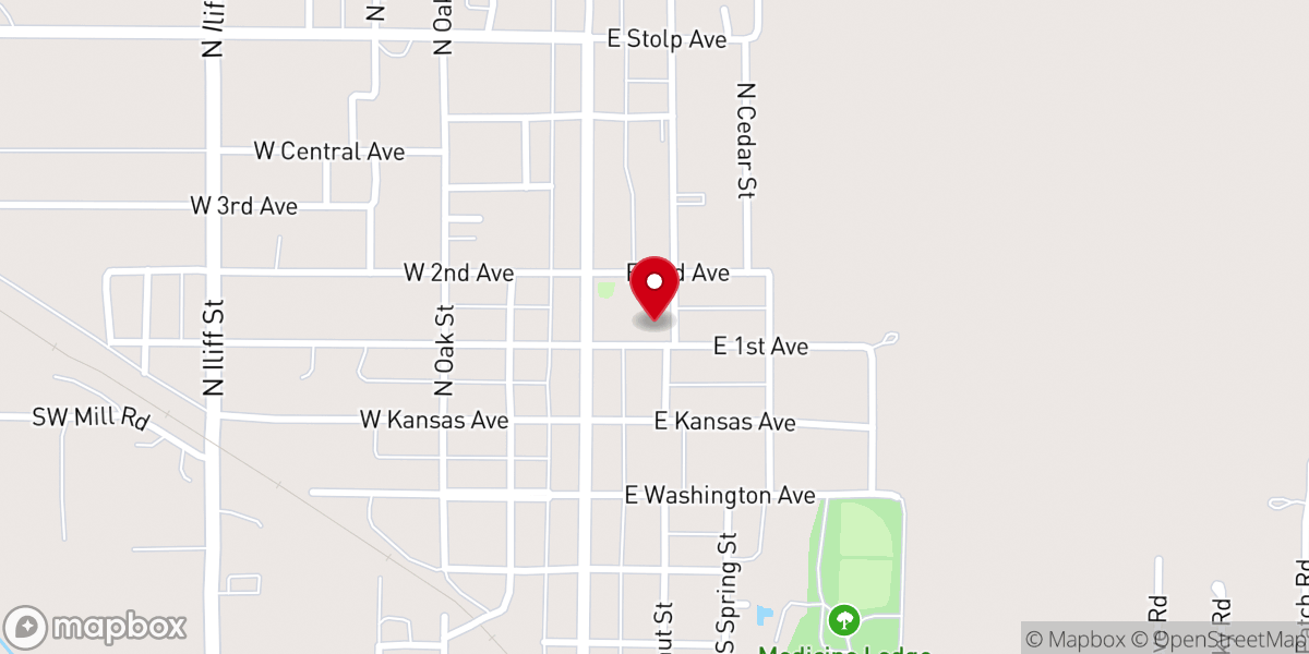 Map showing location of First United Presbyterian Church