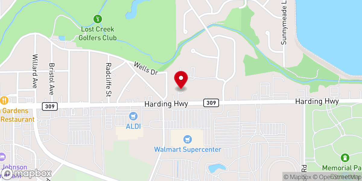Map showing location of House of Grace