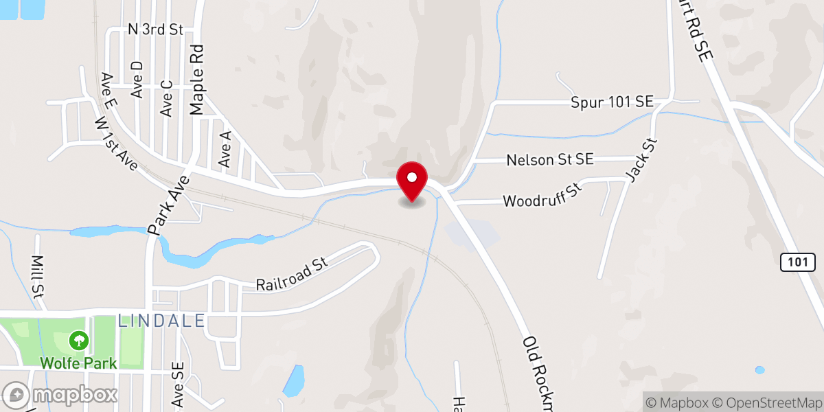 Map showing location of Silver Creek Presbyterian Church