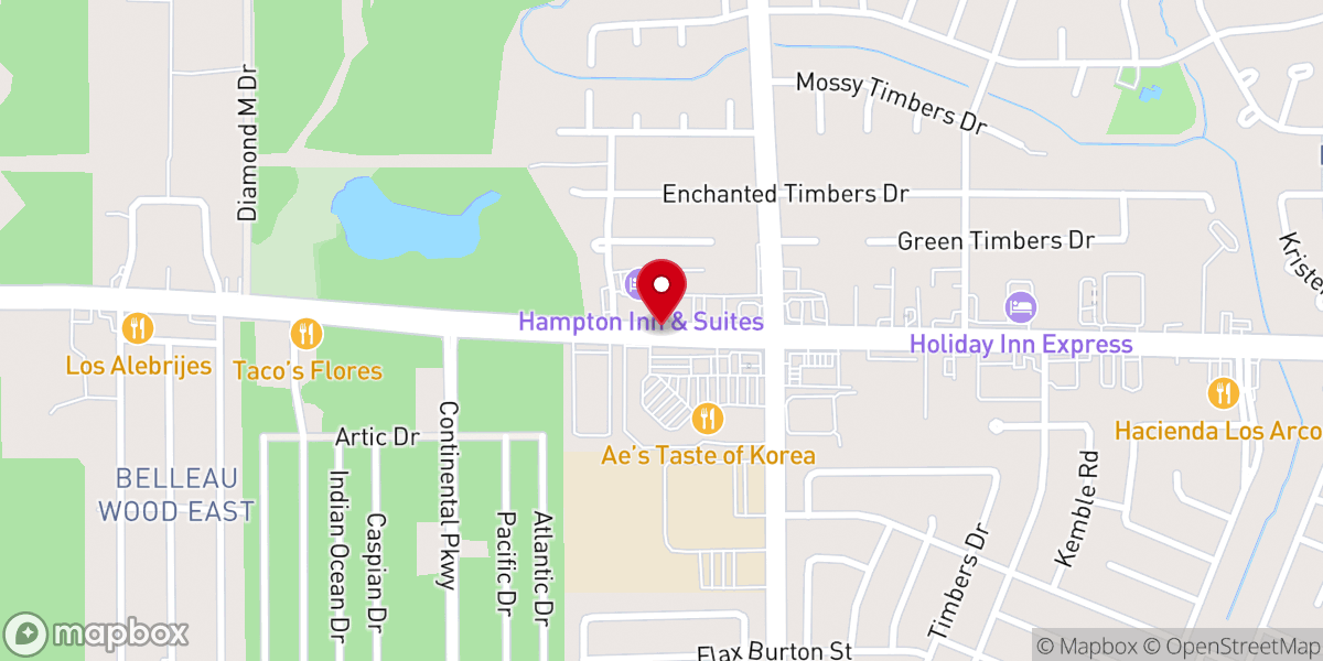 Map showing location of Lake Houston Church of the Nazarene