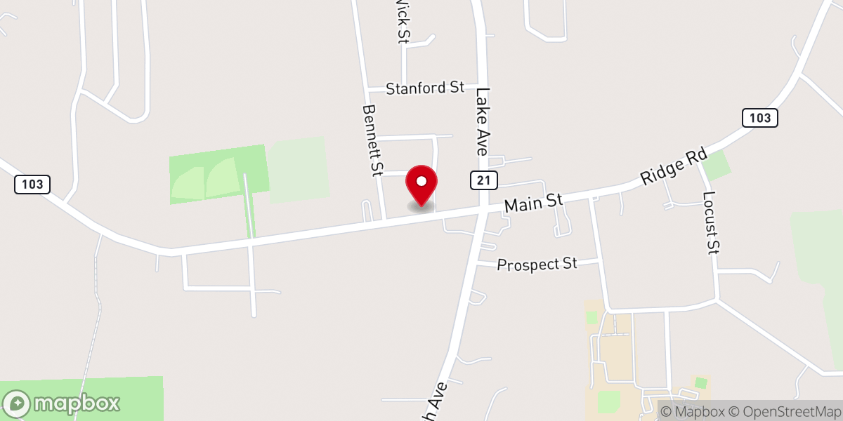 Map showing location of Brick Church Fellowship
