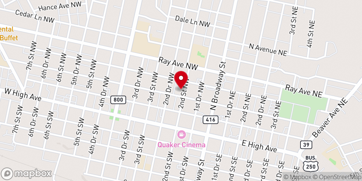 Map showing location of First United Church Of Christ