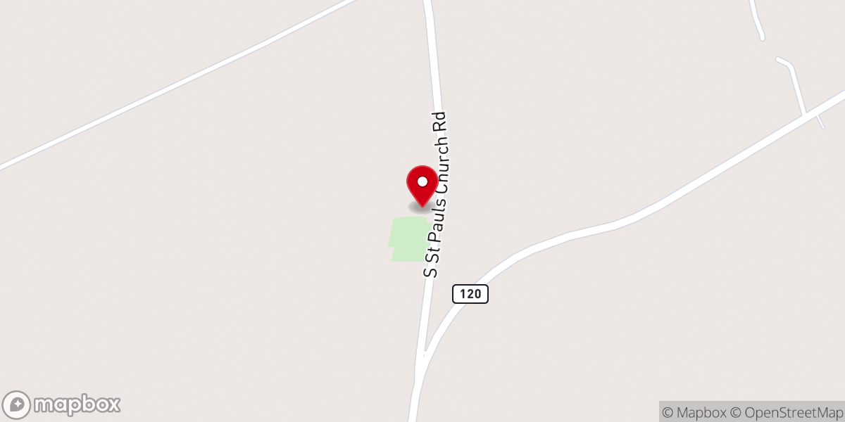 Map showing location of Beulah UME Church