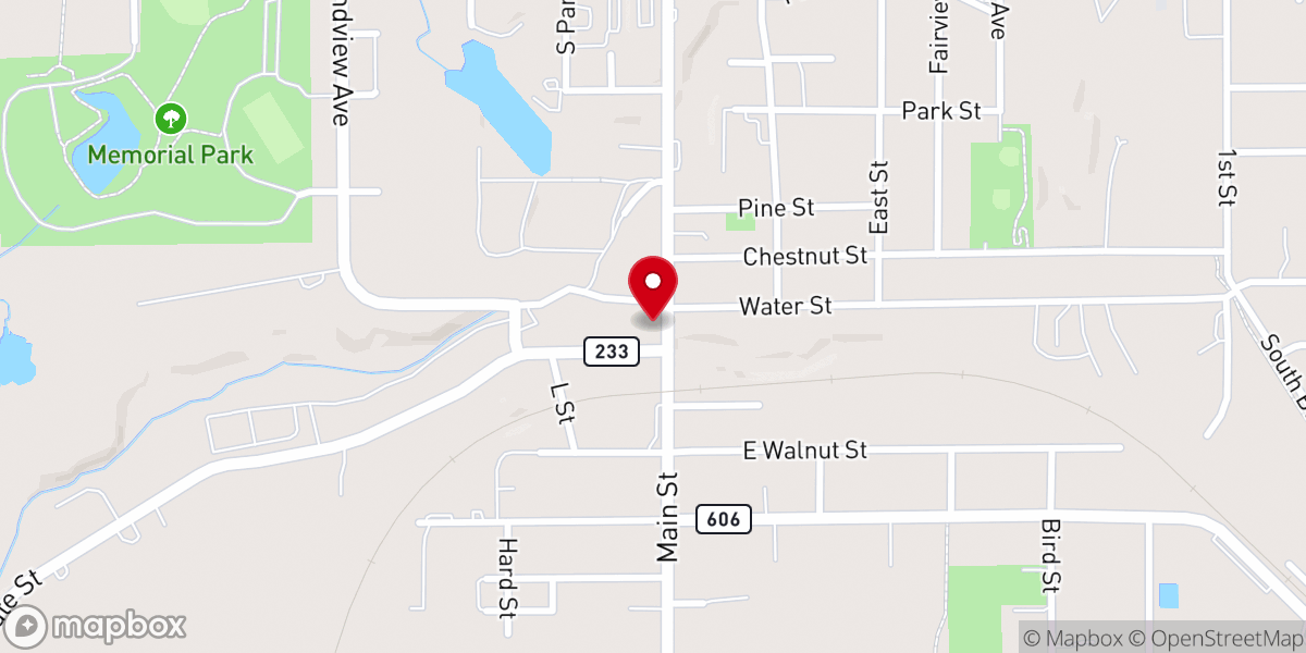 Map showing location of Deep Water Community Church