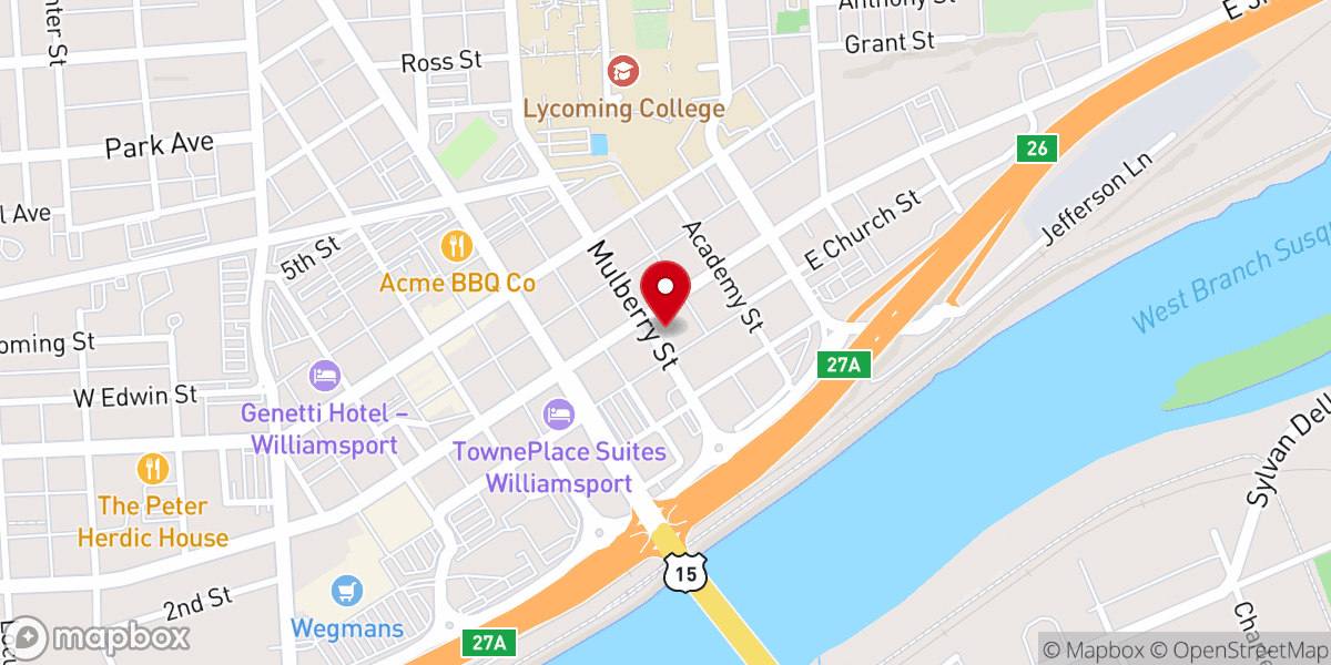 Map showing location of Liberty Church