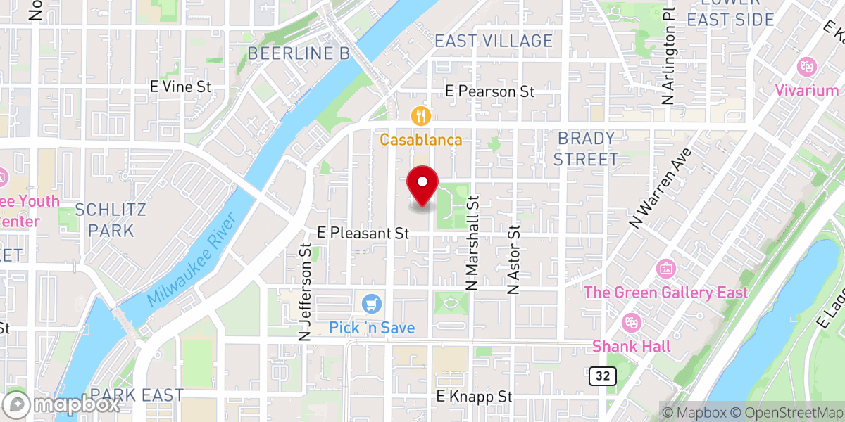 Map showing location of Three Holy Women Parish - Saint Rita Church