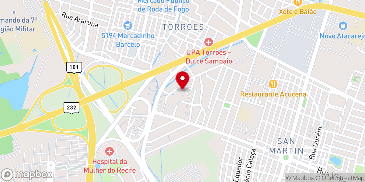 Map showing location of Deus É Amor