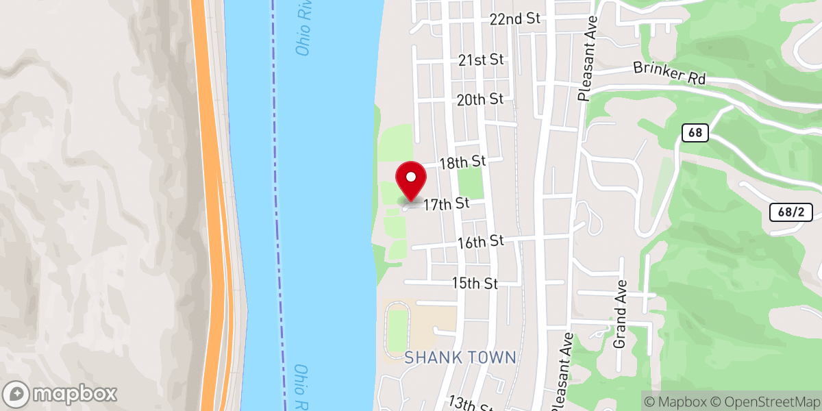 Map showing location of 17th Street Park