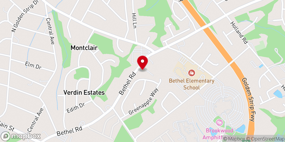 Map showing location of Harvest Anglican Church