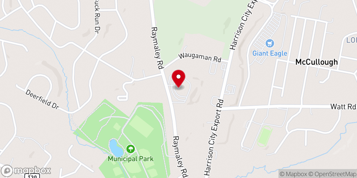 Map showing location of St. Barbara Roman Catholic Church