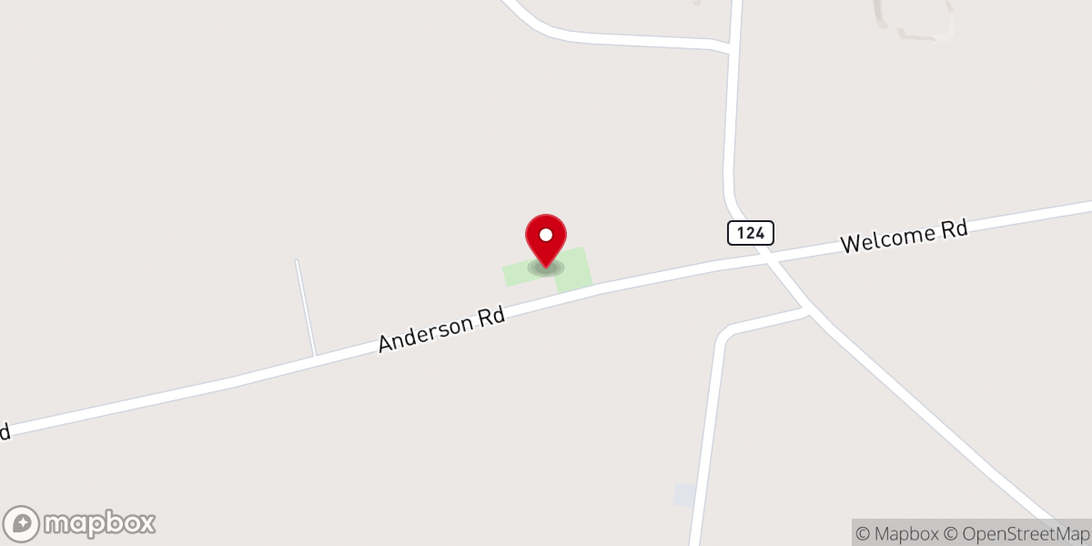 Map showing location of Anchor Baptist Church