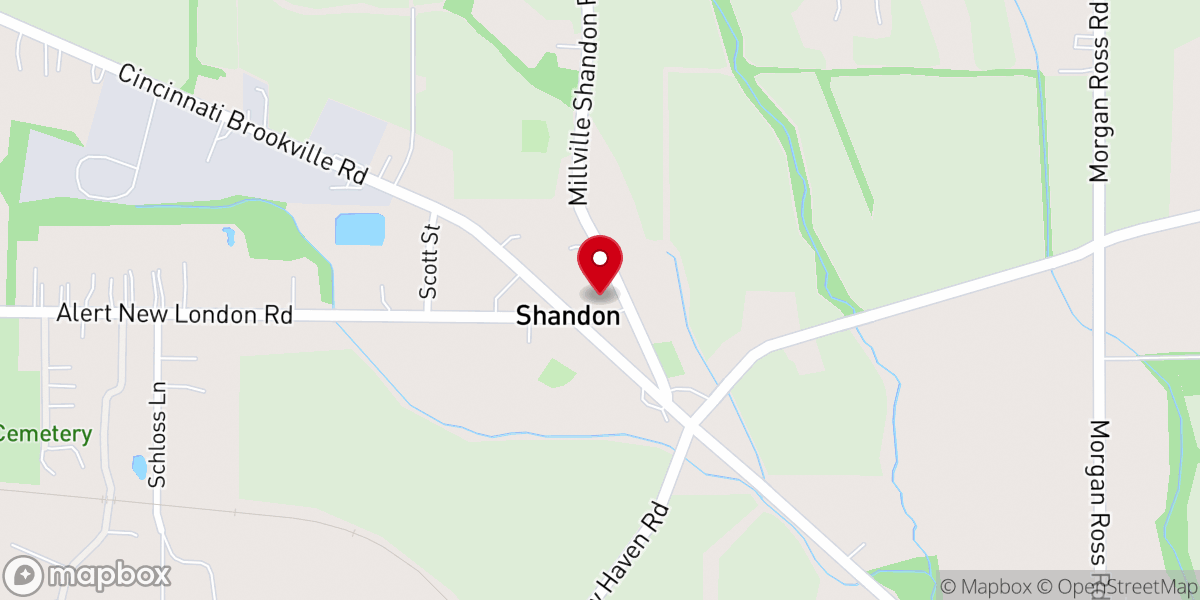 Map showing location of The Shandon Congregational Church