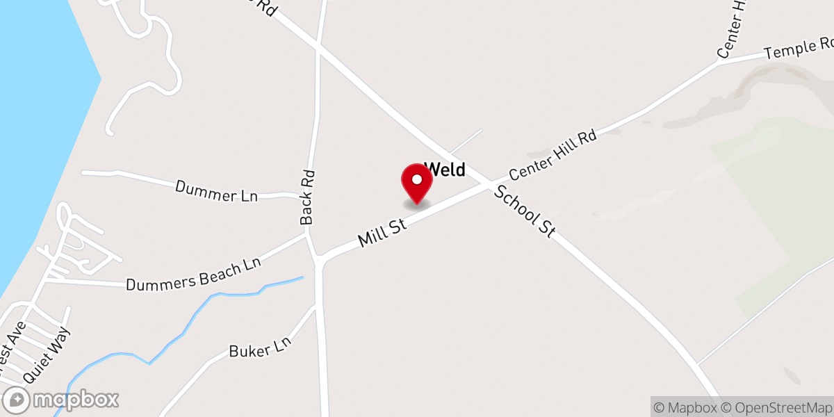 Map showing location of Town of Weld Offices