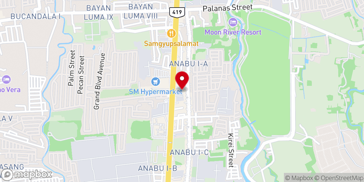 Map showing location of Imus Church of Christ