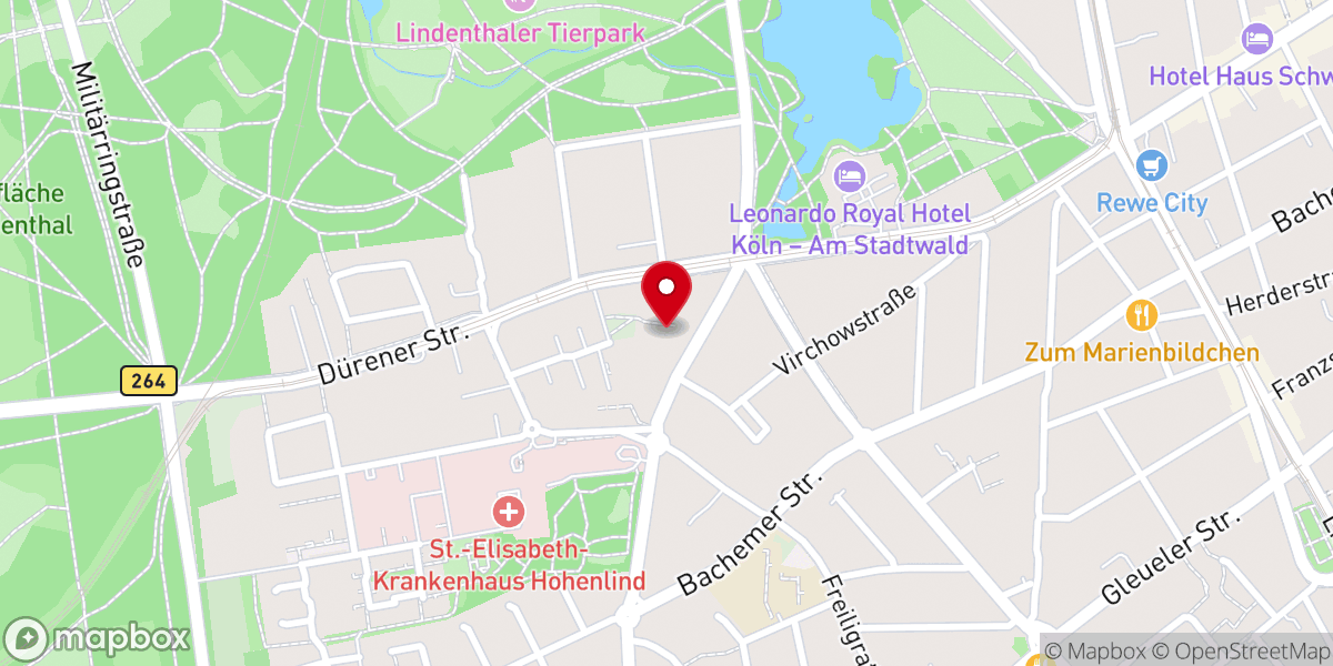 Map showing location of Parohia & Biserica Ortodoxa Romana, Köln/ Rumänisch-orthodoxe Kirchengemeinde Köln